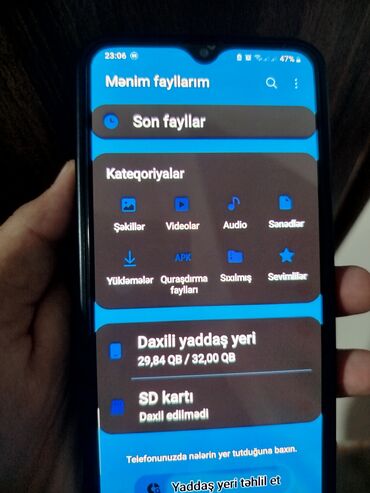 tap az lenkeran telefon: Samsung A20, 32 GB, rəng - Qara, Sensor, Barmaq izi, İki sim kartlı