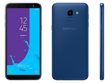 дешевый телефон: Samsung J600, Б/у, 32 ГБ, цвет - Голубой, 2 SIM