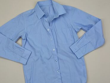 Shirts: Shirt 11 years, condition - Very good, pattern - Monochromatic, color - Light blue