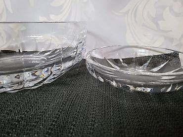 Činije: Servis cinija za poslastice itd.tezak kristal rucna obrada. Servis — 10
