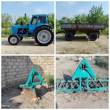 Traktorlar: Mavi rəngdə olan traktor. Müxtəlif kənd təsərrüfatı işləri üçün