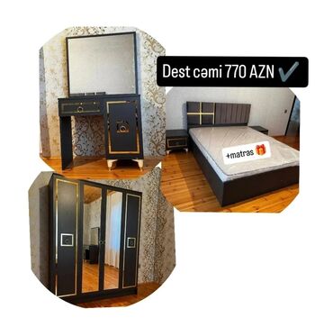 глория мебель: 2 təknəfərlik çarpayı, 2 tumba, Dolab, Tumba, Azərbaycan, Yeni