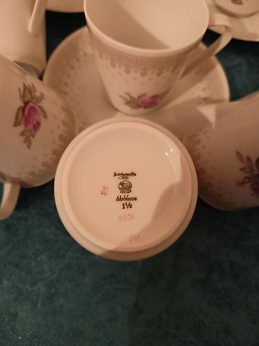 cay servisi: Çay dəsti, rəng - Ağ, Farfor, Almaniya — 4
