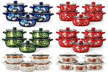 hiruski celik tika sava: Emajl serpe - 6600 din 16 cm - 2.2 l 18 cm - 3 l 20 cm - 4 l 22 cm - — 4
