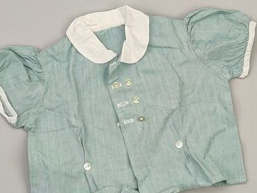 turkusowa koszula: Bluzka, 0-3 m, stan - Dobry