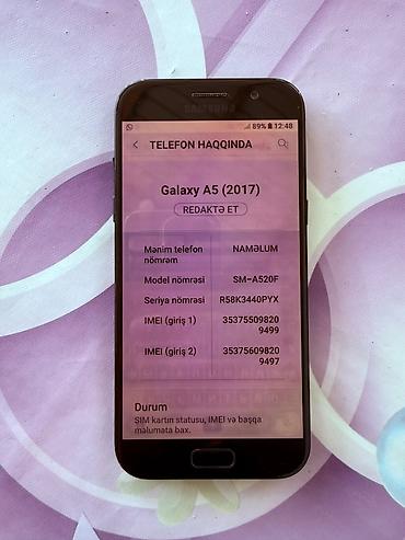 telefon alış satış: Samsung Galaxy A5 2017, 32 GB, rəng - Qara, İki sim kartlı, Sensor, Barmaq izi — 3