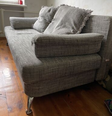 мебел диван бу: Диван-кровать, цвет - Серый, Б/у
