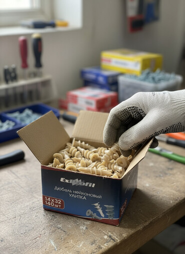 анкерные болты: Дюбели нейлоновые "Улитка" от ExpoProfil размером 14x32 мм