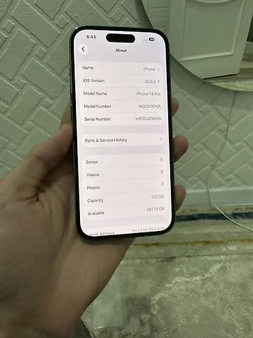 ıphone 12 pro: IPhone 14 Pro, Б/у, 512 ГБ, Deep Purple, 73 % — 7