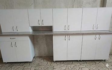 plastik stol stullar: Ağ rəngdə mətbəx mebeli dəsti 3 metir istfade olnamayib tecili satlir — 1
