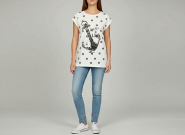 t shirty damskie oversize czarne: Women`s T-shirt, size M