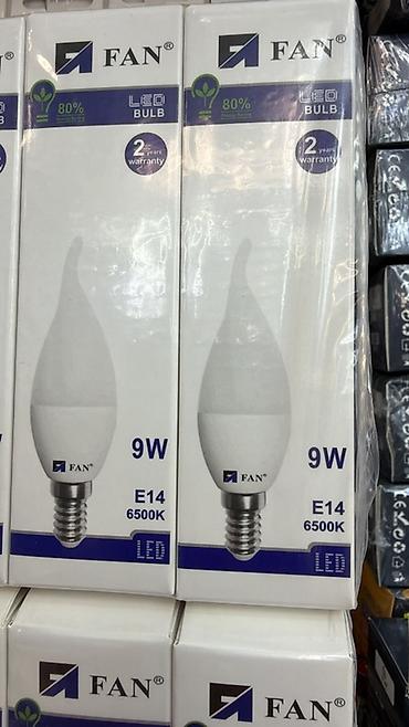 bulb: LED-лампа FAN, свеча, 9W - Цоколь: E14 - Свет: 6500K (холодный белый) — 1