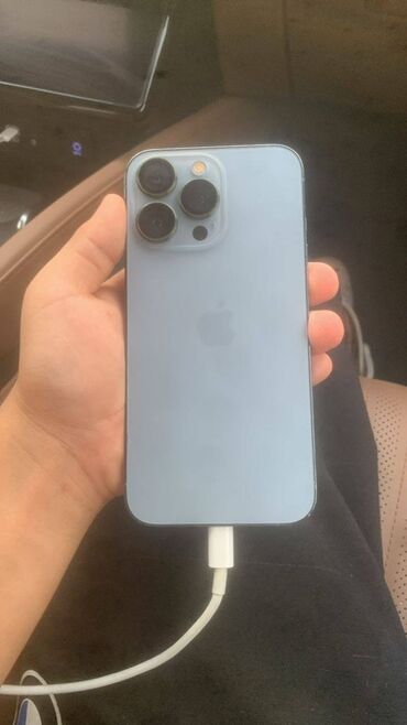 купить айфон 6с бу: IPhone 13 Pro, Колдонулган, 128 ГБ, Көгүлтүр, Кабель, 80 %