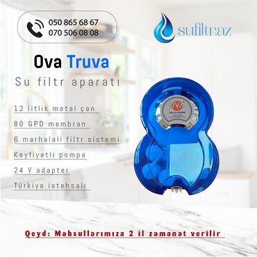 su filtrleri: Su filtiri Ova Truva seriyası Türkiyə istehsalı olan Ova Truva su