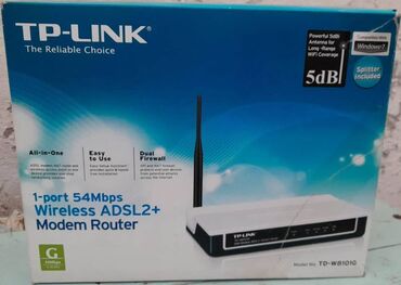 adsl wifi modem router: WI-FI Modem "TP Link TD8101G" satılır. İşlənib vəziyyəti yaxşıdır. 1