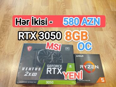 Videokartlar: Videokart MSI GeForce RTX 3050, 8 GB, Yeni