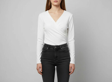 jaka koszula do szarej marynarki: Bluzka damska, rozmiar M