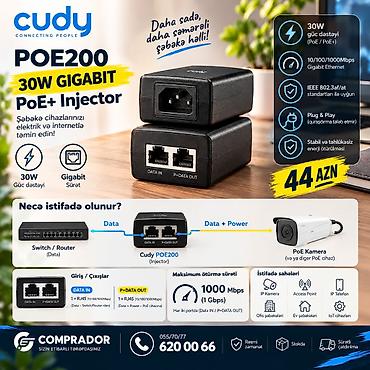 CUDY POE200 — 30W Gigabit PoE+ İnyektor CUDY POE200, şəbəkə kabeli