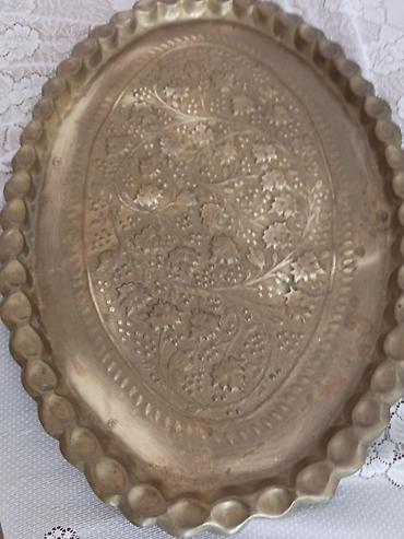 limon duzu: Oyma naxışlı mis/zınqıraq ərintisindən oval sini (tray) - Forma: oval — 2