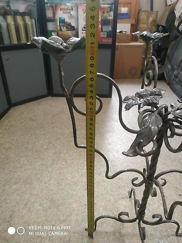 Подсвечники: Кованый подсвечник, ручная работа. Высота 52 см. Ширина 42 см — 5