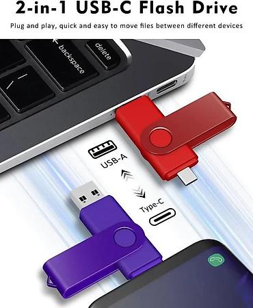 Hard diskovi, eksterni diskovi: USB flash memorija(dvostruki-USB i C ulaz) 128MB NOVO. DUALNA FLEŠ — 7