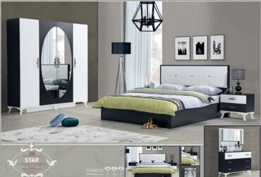 Yataq otağı dəstləri: 2 təknəfərlik çarpayı, Tumba, Dolab, 2 tumba, Azərbaycan, Yeni — 16