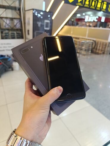 стилус на айпад: IPhone 8 Plus, Колдонулган, 64 ГБ, Black Titanium, Заряддоочу түзүлүш, Коргоочу айнек, Каптама, 100 %