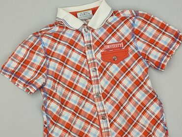 Shirts: Shirt 5-6 years, condition - Very good, pattern - Cell, color - Orange