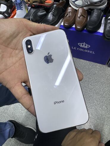 x iphone: IPhone X, Б/у, 64 ГБ, Белый