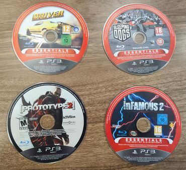 Oyun diskləri və kartricləri: 💿PS3 üçün original diskləri satılır. Hamsı əla vəziyyətdədir, cəmi 4