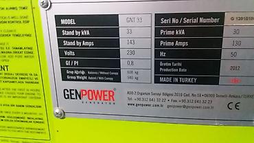 Generatorlar: Satış, Yeni, Dizel, Generator, GenPower, Ünvandan götürmə — 10