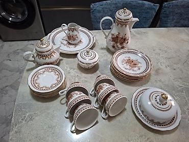 cay servisi: Çay dəsti, rəng - Ağ, Farfor, Almaniya — 1