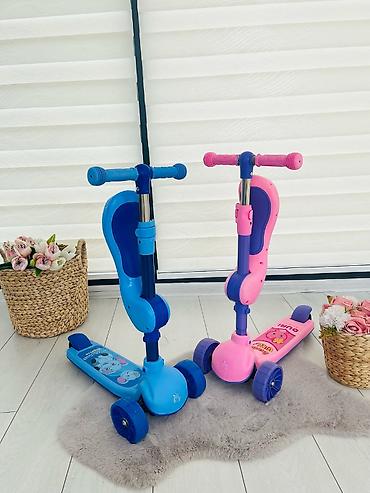 Samokatlar: 🛴 YENİ MODEL OTURACAQLI SKUTER – Uşaqlar üçün super əyləncə! 😍 ✅ Yaş — 7