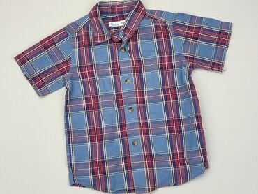 Koszule: Koszula 3-4 lat, stan - Dobry, wzór - Kratka, kolor - Niebieski