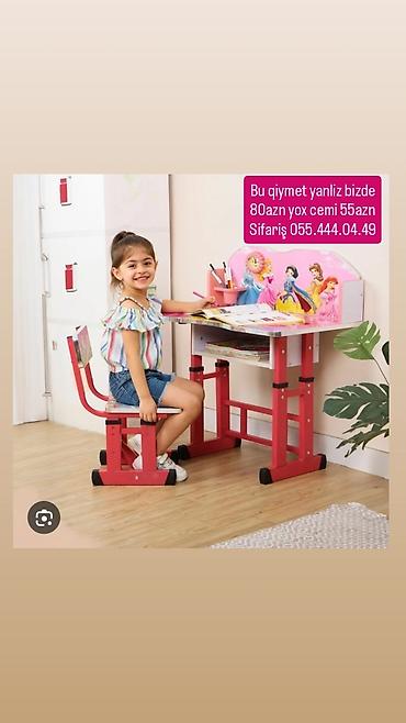 oyuncaq xəncərlər: 🔥 BU QİYMƏT YALNIZ BİZDƏ! 🔥 📚 Uşaqlar üçün ideal masa + stul 💥 80 AZN — 1