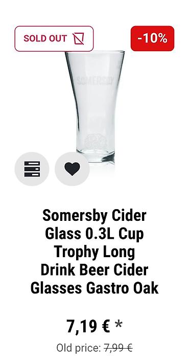 Čaše: Case nove Somersby Case sve na njima odsjaj od svetla. Komada 6 u — 2