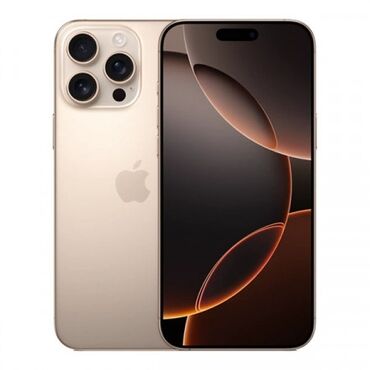 Apple iPhone: IPhone 16 Pro Max, Новый, 256 ГБ, Desert Titanium, Кабель, Коробка, 100 %