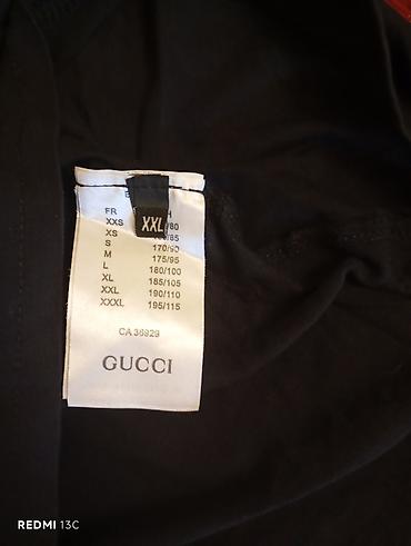Футболки: Мужская футболка, Gucci, 2XL, цвет - Черный — 3