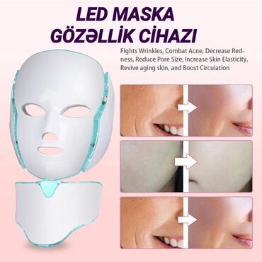 n95 maskasi v Azərbaycan | QAYNAQ APARATLARI: Müasi̇r markali led maska. Endi̇ri̇mdədi̇r; 7 rəngli stokta məhdud