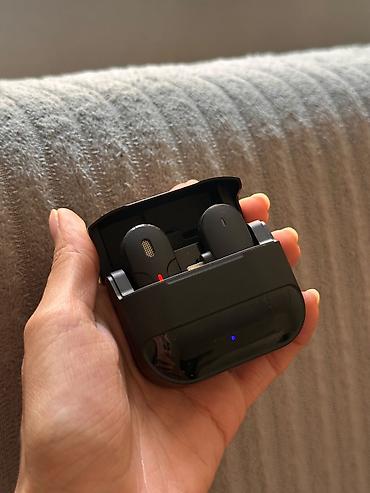 mikrofon wireless: İkili simsiz mikrofon dəsti (şarj qutusu ilə) - 2 ədəd klipsli — 1