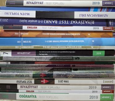 Kitablar, jurnallar, CD, DVD: Test toplulari