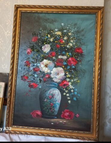 Şəkillər, tablolar: Ölçü 120/80 (12 ədəd). Böyükdürlər. Kətan parça üzərində yağlı boya — 4