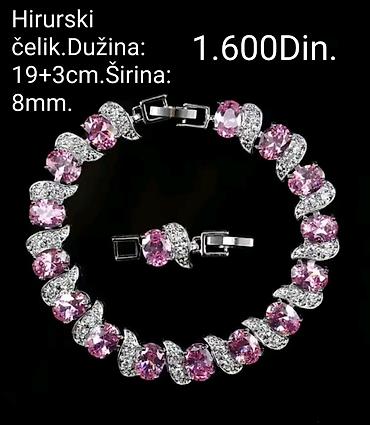 necklace: Elegantne narukvice od hirurškog čelika sa bogato brušenim kamenjem u — 3