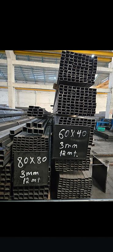 Metal məhsulları: Müxtəlif ölçülü kvadrat metal profillər. Bu profillər tikinti və — 2