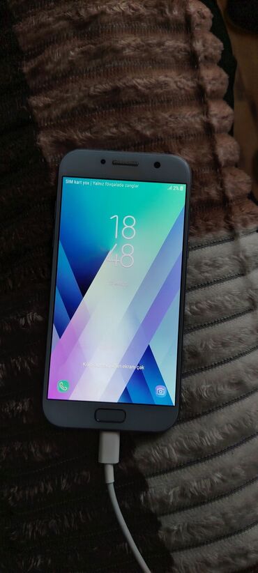 playstation 3 islenmis qiymeti: Samsung Galaxy A5 2017, 32 GB, rəng - Mavi, İki sim kartlı, Düyməli, Sensor