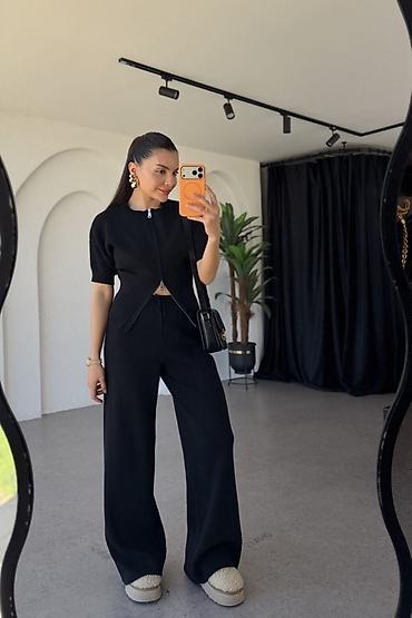 Kompleti: Kompleti 3100 dinara Vel uni Duzina 120 cm pantalone Crna braon siva — 6