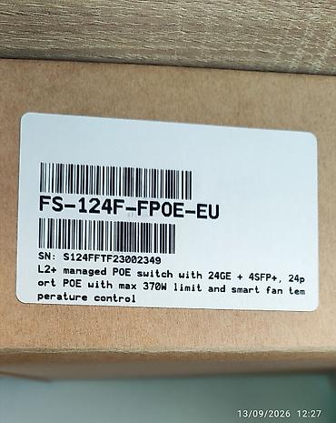 Masaüstü kompüterlər və komponentlər: Fortinet FS-124F-FPOE-EU idarə olunan PoE şəbəkə keçidi - L2 — 1