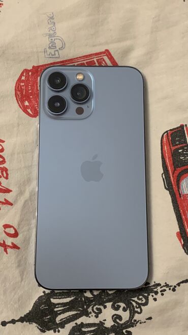 нерабочий телефон: IPhone 13 Pro Max, Колдонулган, 256 ГБ, Blue Titanium, 90 %