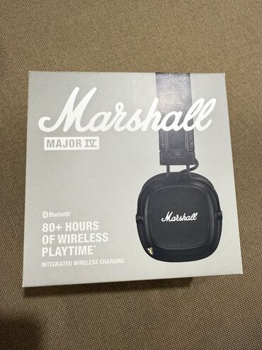Qulaqcıqlar: İşlənmiş Simsiz (Bluetooth) Qulaqcıqlar, Marshall, rəng - Qara
