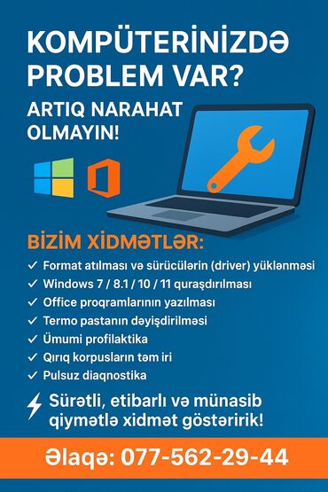 trenajor temiri: 💻 Kompüterinizdə problem var? Artıq narahat olmayın! 🔧 Bizim